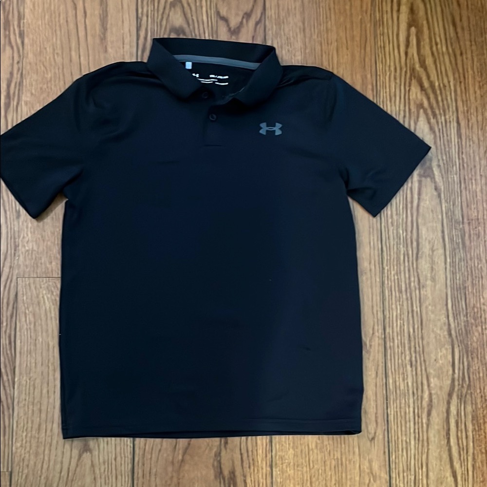 Under Armour Black boys XL dry fit Golf Polo Shirt